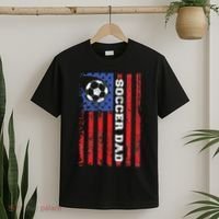 Soccer Dad Usa Flag All American Fathers T-Shirt thumb 2