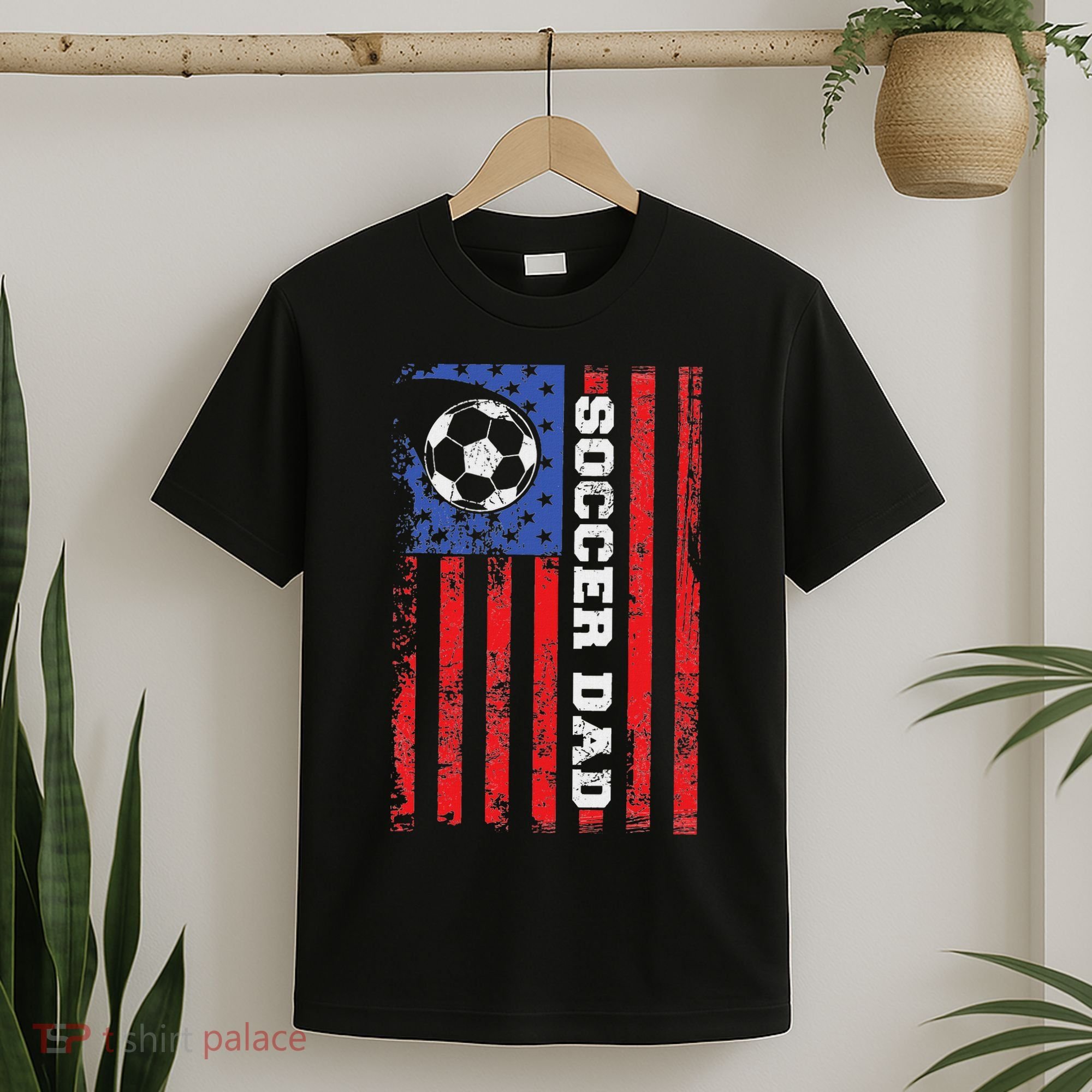 Soccer Dad Usa Flag All American Fathers T-Shirt