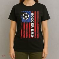 Soccer Dad Usa Flag All American Fathers T-Shirt thumb 4
