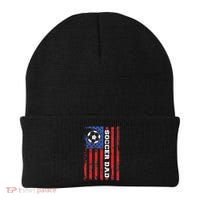 Soccer Dad Usa Flag All American Fathers Beanie thumb 0