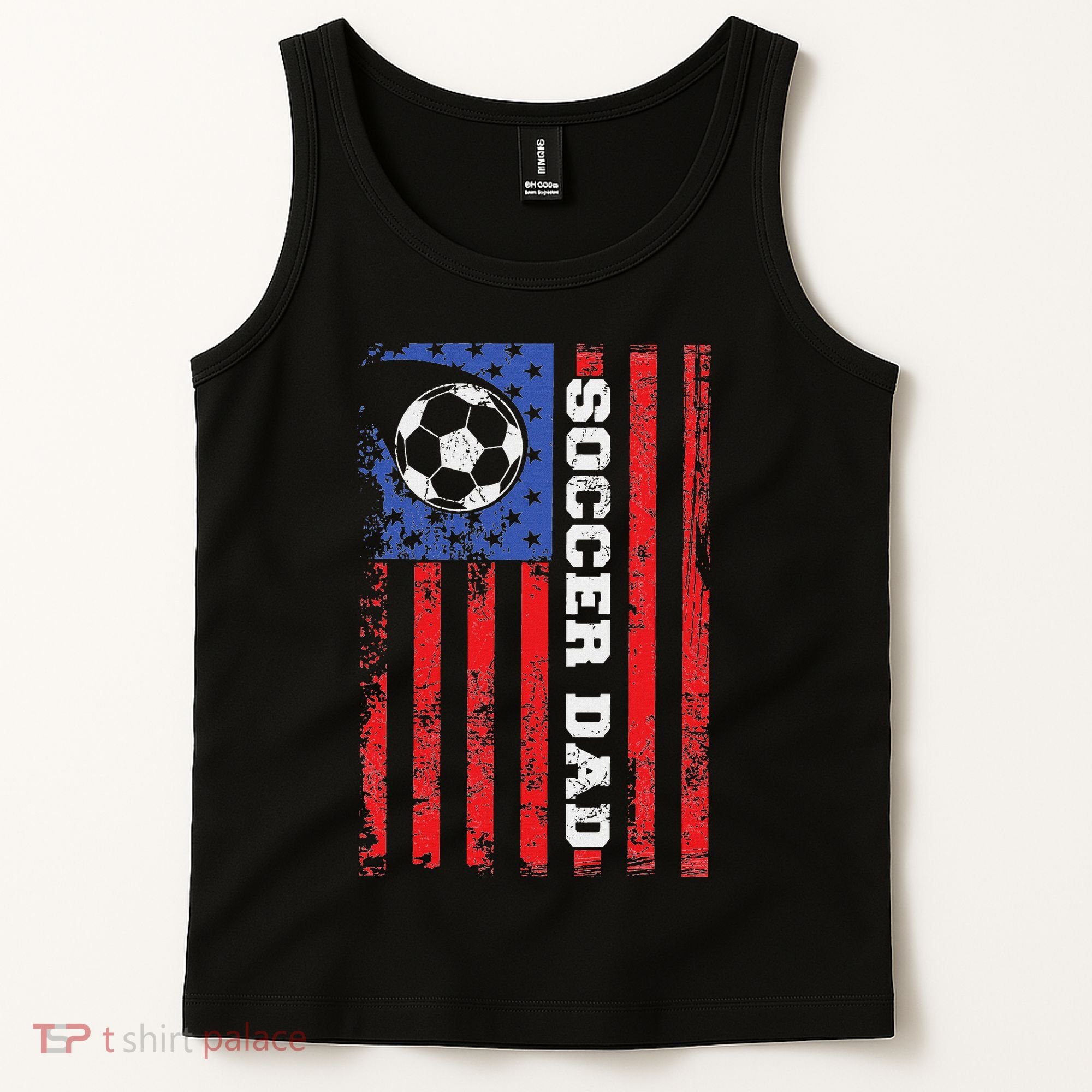 Soccer Dad Usa Flag All American Fathers Tank Top