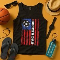Soccer Dad Usa Flag All American Fathers Tank Top thumb 4