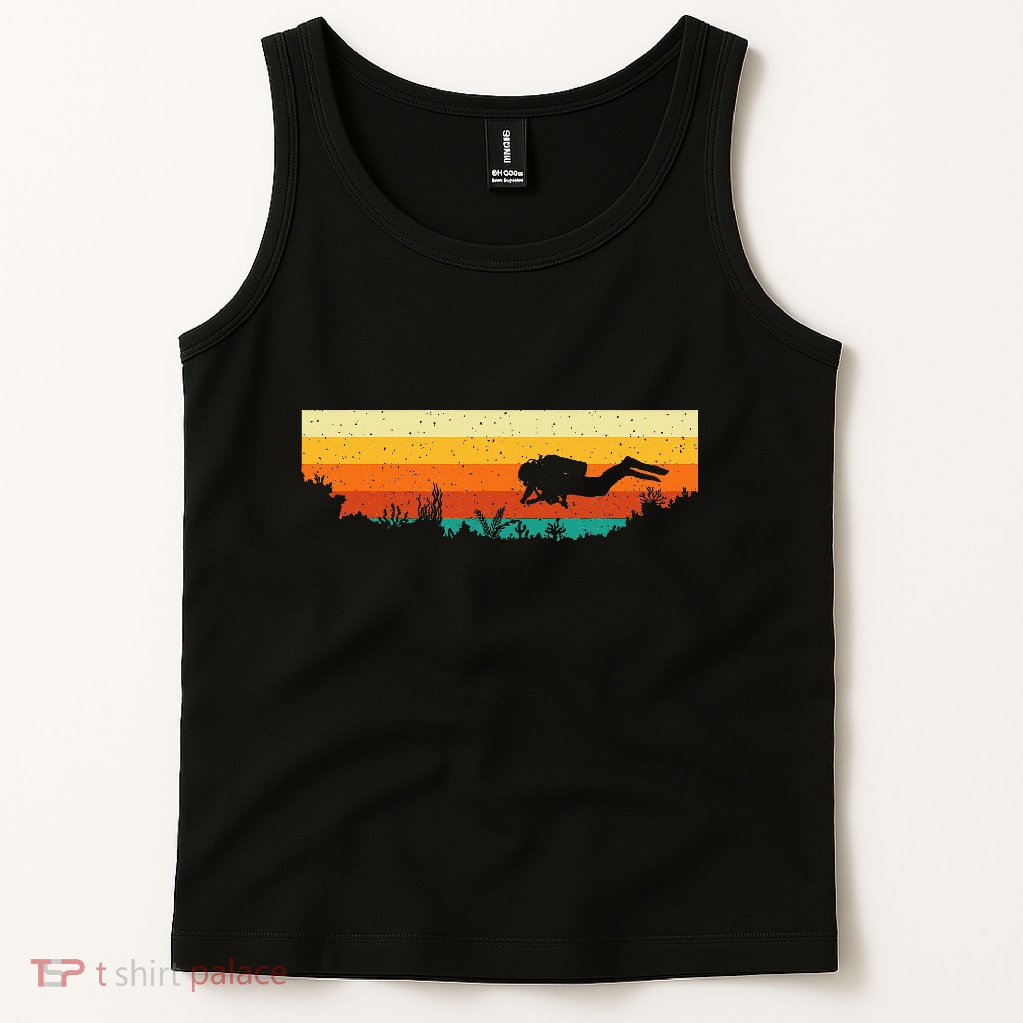 Scuba Diver Underwater Freediving Scuba Diving Tank Top