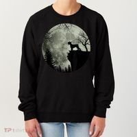 Schnauzer Dog Under Moon Halloween Costume Women's Sweatshirt thumb 0