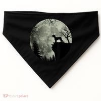 Schnauzer Dog Under Moon Halloween Costume USA-Made Doggie Bandana thumb 0