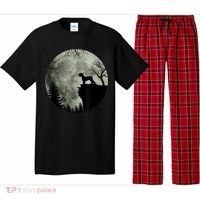 Schnauzer Dog Under Moon Halloween Costume Pajama Set thumb 0