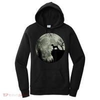 Schnauzer Dog Under Moon Halloween Costume Women's Hoodie thumb 0
