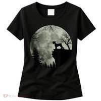 Schnauzer Dog Under Moon Halloween Costume Women's T-Shirt thumb 0