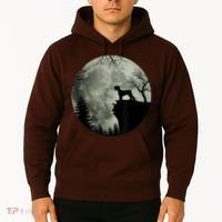 Schnauzer Dog Under Moon Halloween Costume Hoodie thumb 2