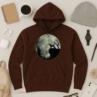 Schnauzer Dog Under Moon Halloween Costume Hoodie thumb 3