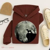 Schnauzer Dog Under Moon Halloween Costume Hoodie thumb 4
