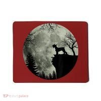 Schnauzer Dog Under Moon Halloween Costume Mousepad thumb 0