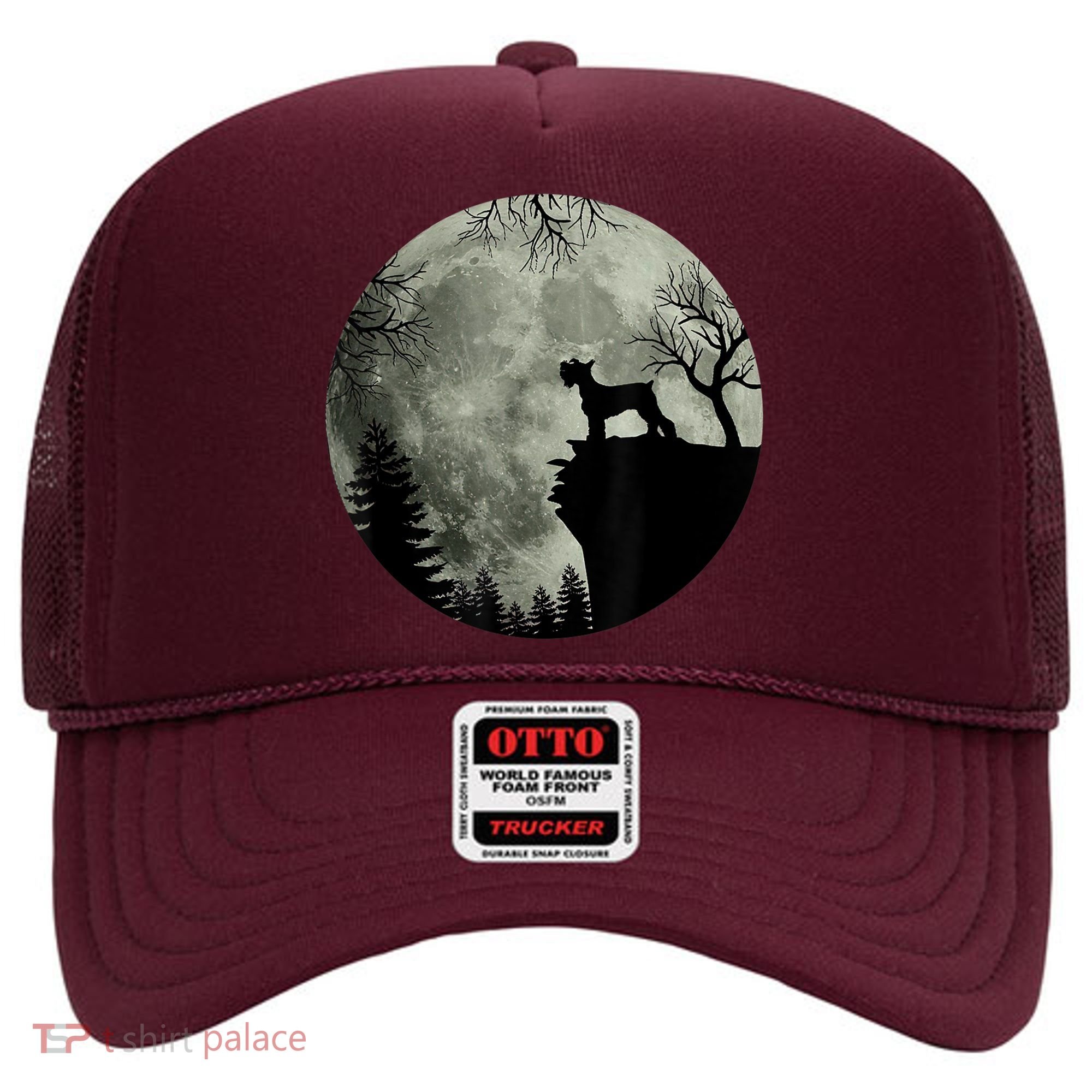 Schnauzer Dog Under Moon Halloween Costume Hat