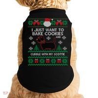 Scottie Dog Ugly Christmas Party Scottish Terrier Novelty Gift Doggie Tank thumb 0