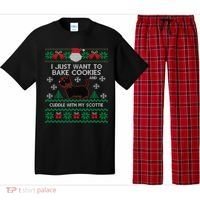 Scottie Dog Ugly Christmas Party Scottish Terrier Novelty Gift Pajama Set thumb 0