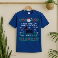 Scottie Dog Ugly Christmas Party Scottish Terrier Novelty Gift T-Shirt thumb 2