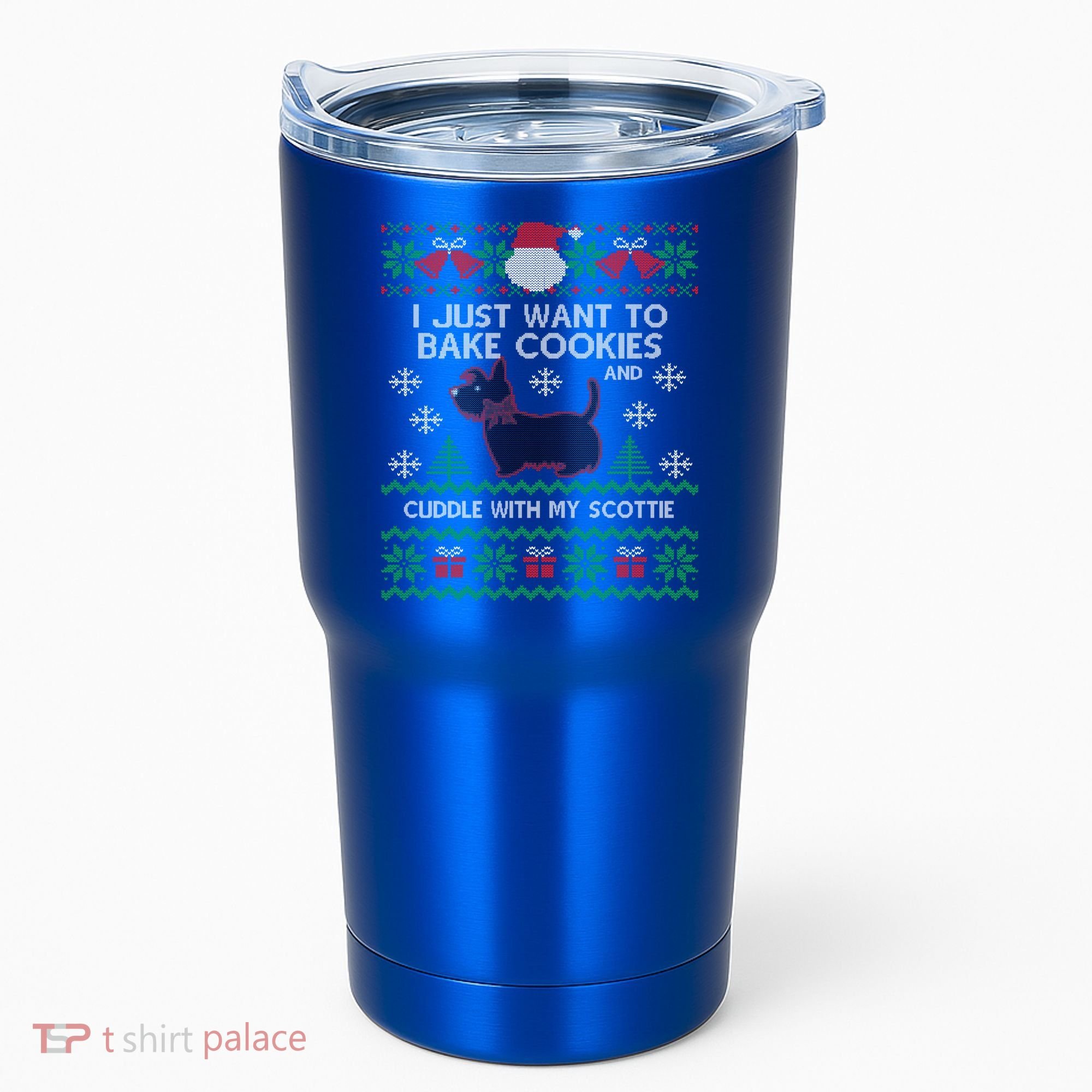 Scottie Dog Ugly Christmas Party Scottish Terrier Novelty Gift Tumbler