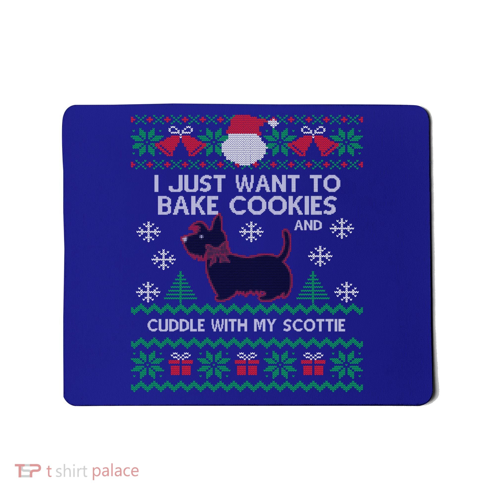 Scottie Dog Ugly Christmas Party Scottish Terrier Novelty Gift Mousepad