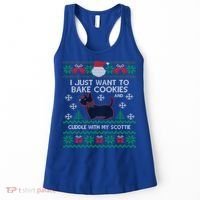Scottie Dog Ugly Christmas Party Scottish Terrier Novelty Gift Women's Tank Top thumb 0