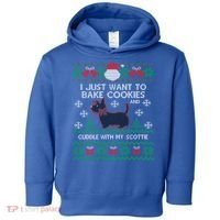 Scottie Dog Ugly Christmas Party Scottish Terrier Novelty Gift Toddler Hoodie thumb 0