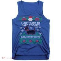 Scottie Dog Ugly Christmas Party Scottish Terrier Novelty Gift Tank Top thumb 0