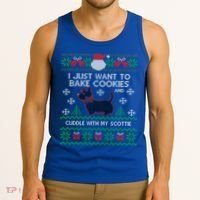 Scottie Dog Ugly Christmas Party Scottish Terrier Novelty Gift Tank Top thumb 3