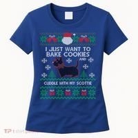 Scottie Dog Ugly Christmas Party Scottish Terrier Novelty Gift Women's T-Shirt thumb 0