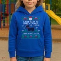 Scottie Dog Ugly Christmas Party Scottish Terrier Novelty Gift Kids Hoodie thumb 3