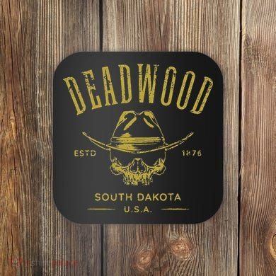South Dakota Usa Skull Distressed Design Coaster