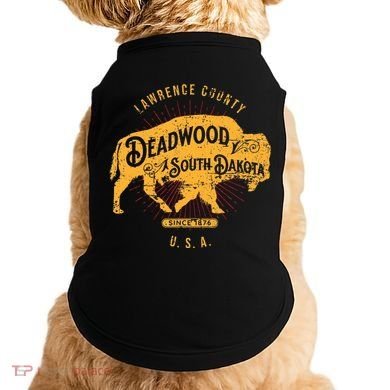 South Dakota Usa Distressed Bison Design Souvenir Doggie Tank