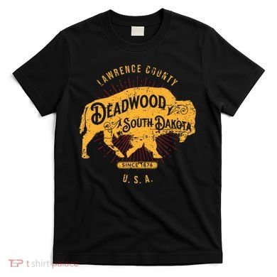 South Dakota Usa Distressed Bison Design Souvenir T-Shirt