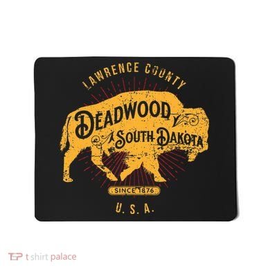 South Dakota Usa Distressed Bison Design Souvenir Mousepad
