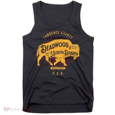 South Dakota Usa Distressed Bison Design Souvenir Tank Top