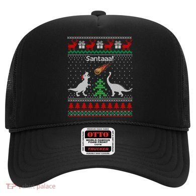 Santa Dinosaur Ugly Christmas Sweater Dinosaur Hat