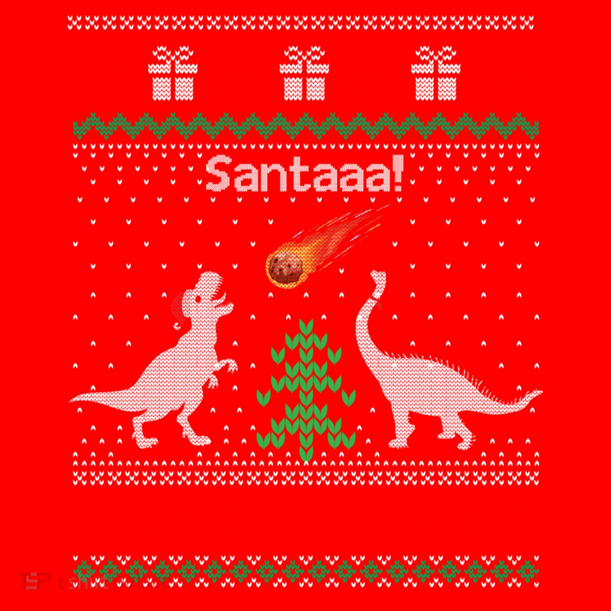 Santa Dinosaur Ugly Christmas Sweater Dinosaur Santa Hat