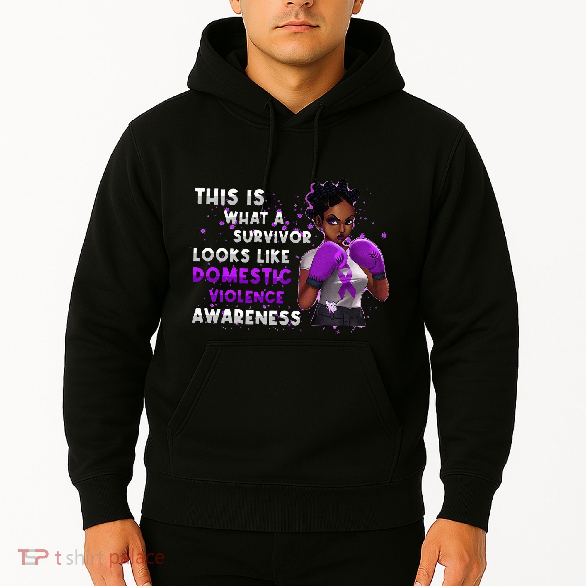 Survivor Domestic Violence Awareness Purple Hoodie