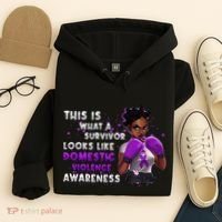 Survivor Domestic Violence Awareness Purple Hoodie thumb 4