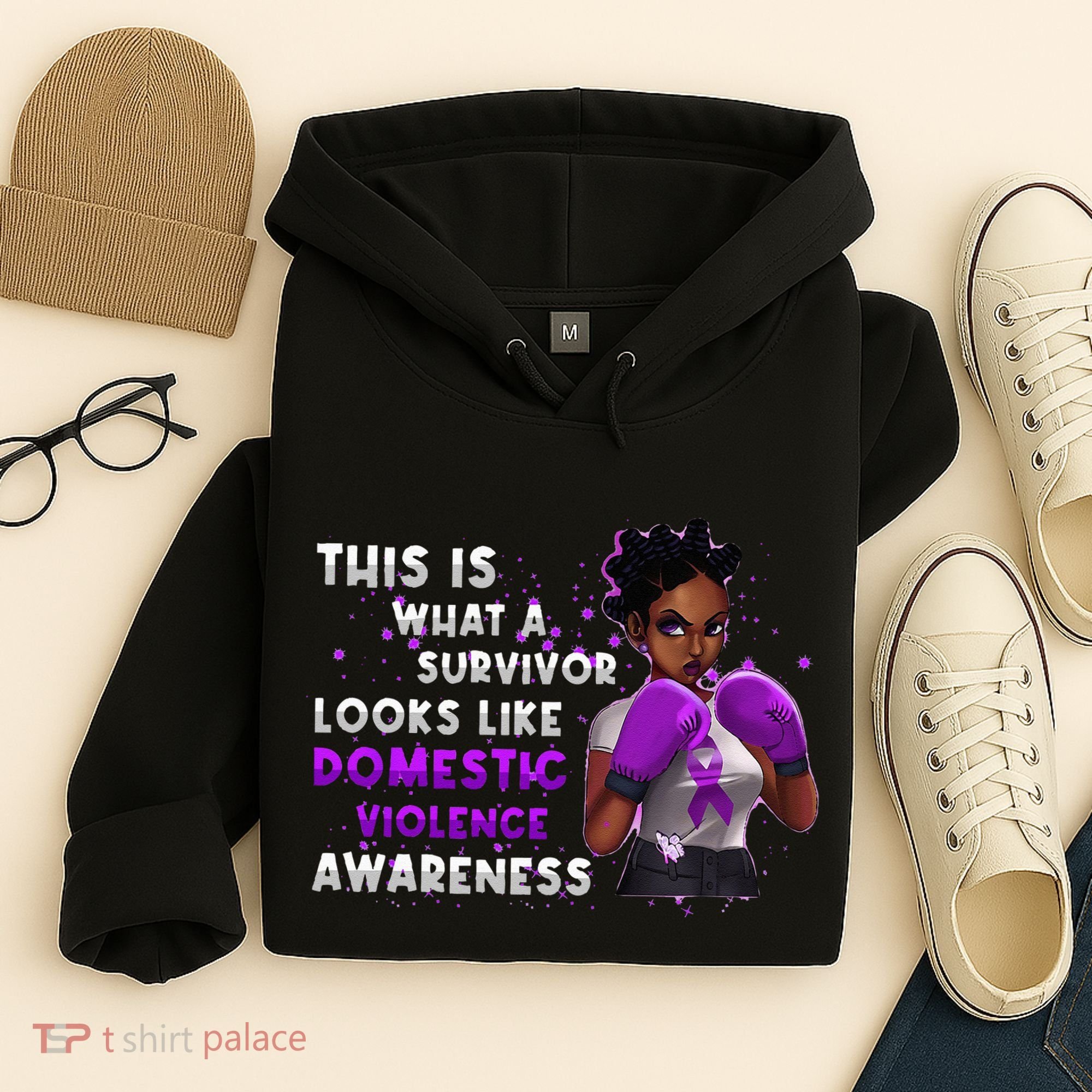Survivor Domestic Violence Awareness Purple Hoodie