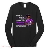 Survivor Domestic Violence Awareness Purple Long Sleeve Shirt thumb 0