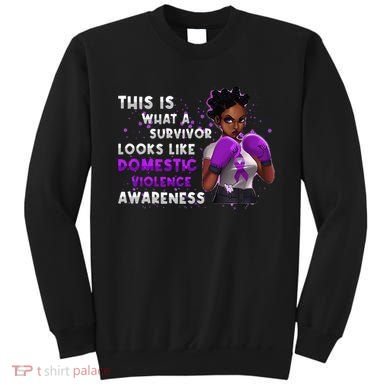 Survivor Domestic Violence Awareness Purple Sweatshirt