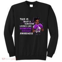 Survivor Domestic Violence Awareness Purple Sweatshirt thumb 0