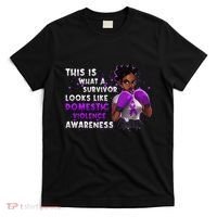 Survivor Domestic Violence Awareness Purple T-Shirt thumb 0