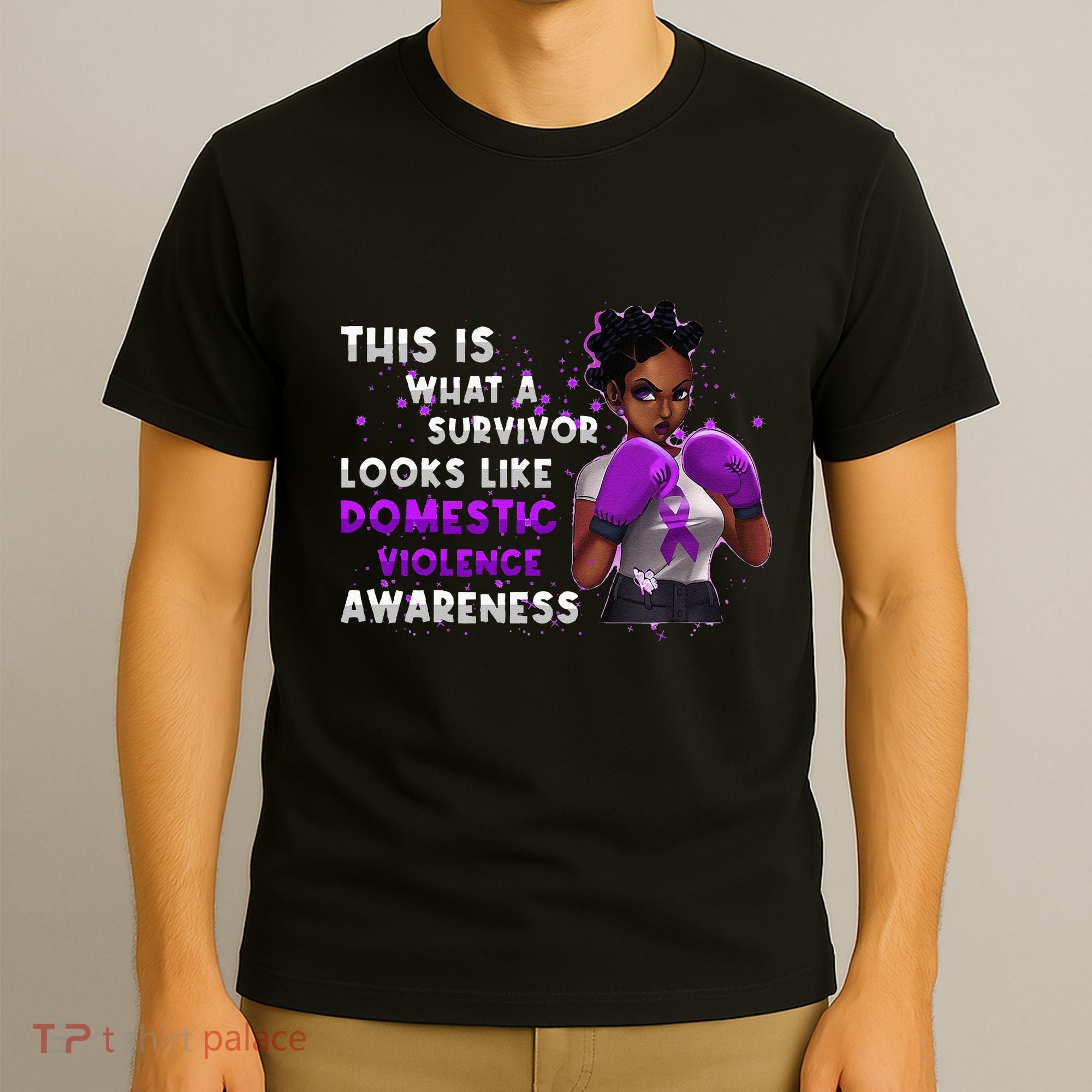 Survivor Domestic Violence Awareness Purple T-Shirt