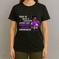 Survivor Domestic Violence Awareness Purple T-Shirt thumb 4