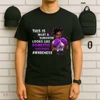 Survivor Domestic Violence Awareness Purple T-Shirt thumb 6