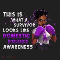 Survivor Domestic Violence Awareness Purple Beanie thumb 2