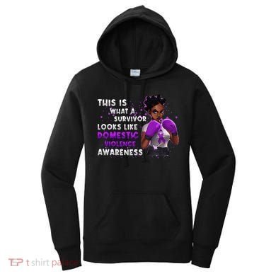 Survivor Domestic Violence Awareness Purple Women's Hoodie