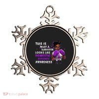 Survivor Domestic Violence Awareness Purple Ornament thumb 0