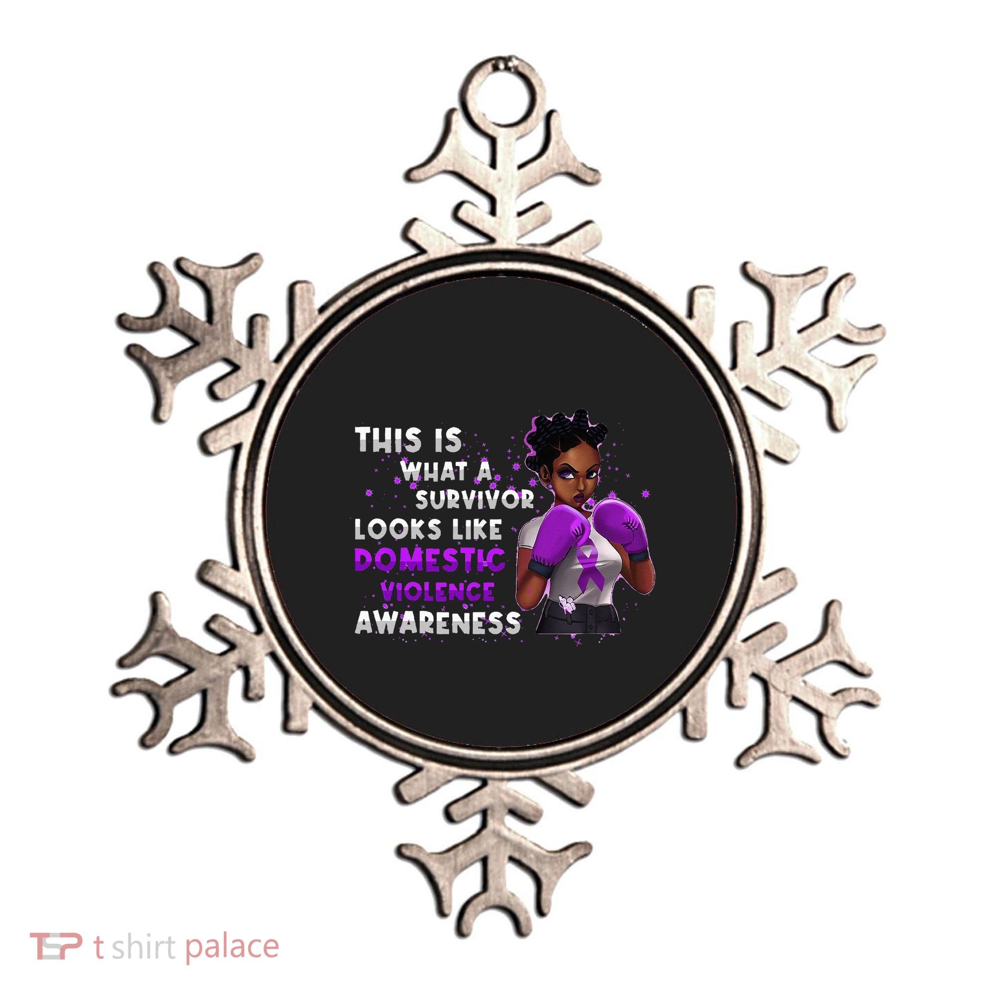 Survivor Domestic Violence Awareness Purple Ornament