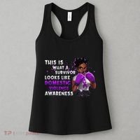 Survivor Domestic Violence Awareness Purple Women's Tank Top thumb 3